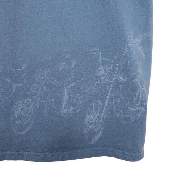 Vintage Sturgis T Shirt Mens Size Large Blue Y2K 2001 All Over Print Black Hills - Picture 7 of 9